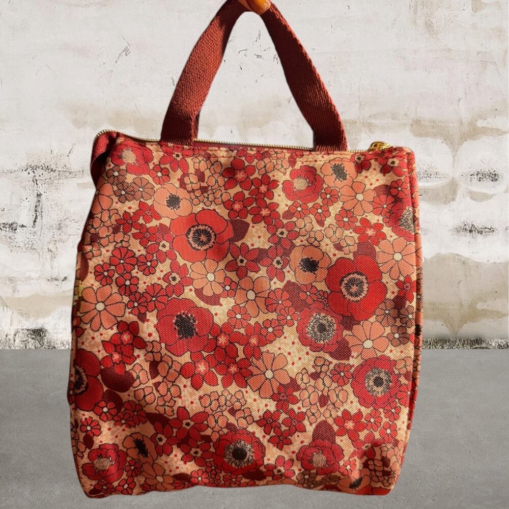 Kate Spade Red and Pink Floral Lunch Tote NWT